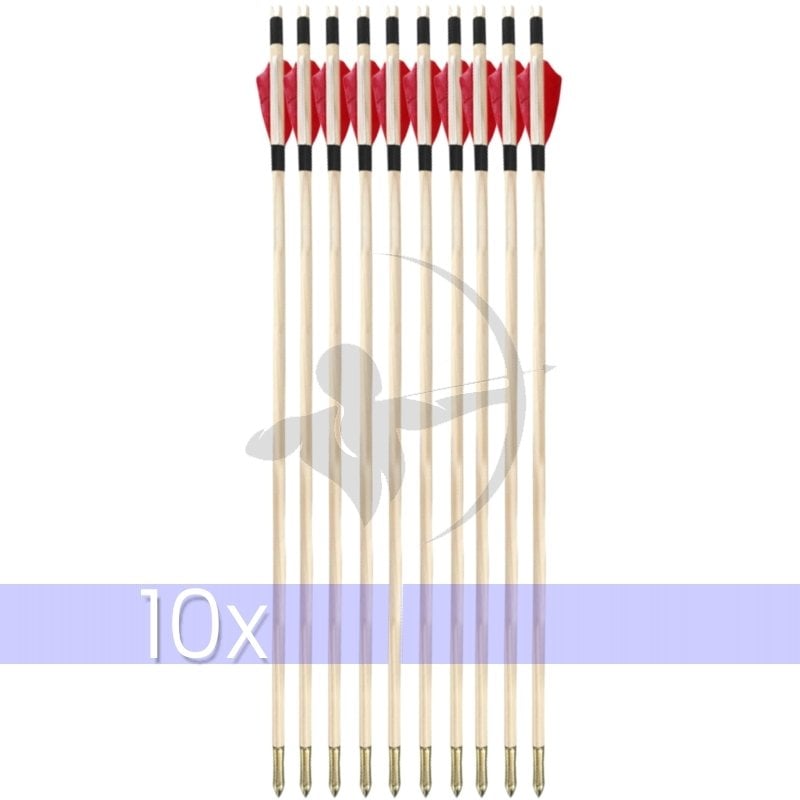 Çocuk Boyu Ahşap Çam Ok Seti Geleneksel Adi Gezli