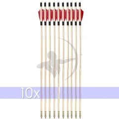 Çocuk Boyu Ahşap Çam Ok Seti Geleneksel Adi Gezli