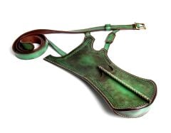 Deri Tirkes Kemerli Özel Boyalı Özel Üretim